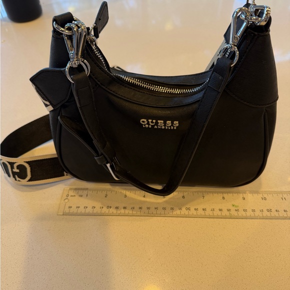 Guess Black crossbody Bag with Logo Strap - Picture 11 of 15